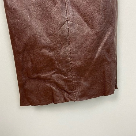 Lamarque Dacia Leather Pant in Chocolate Size 2 - Picture 9 of 15